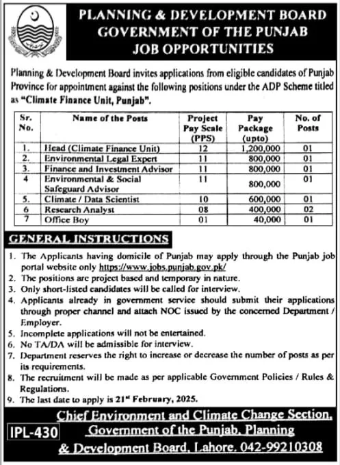 Latest Planning and Development Board Jobs 2025 | Apply Online