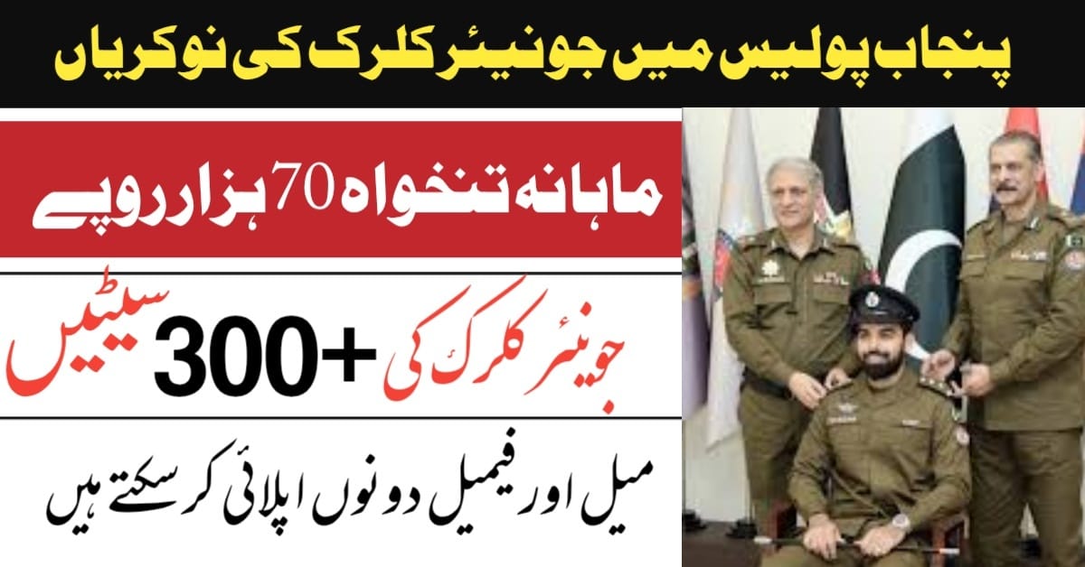 PPSC Junior Clerk Jobs 2025