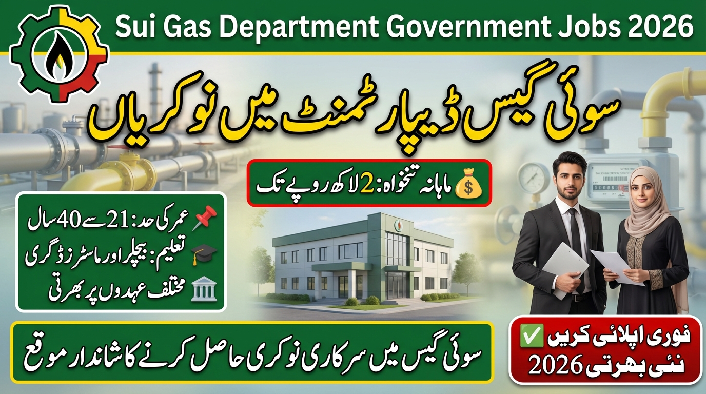 Sui Gas Department Jobs 2026