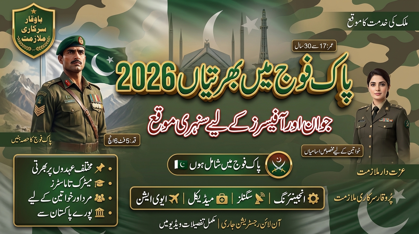 Pakistan Army Soldier Jobs 2026