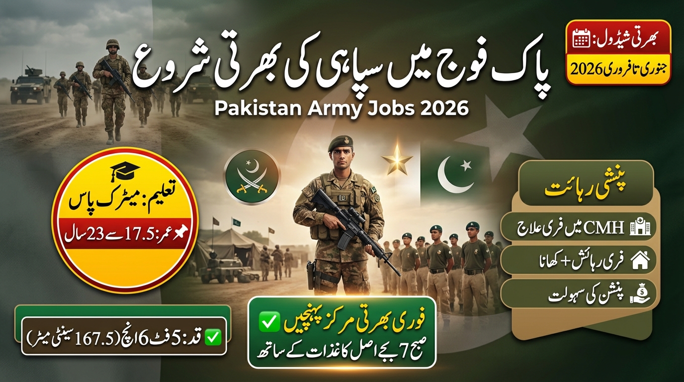 Pakistan Army Soldier Jobs 2026