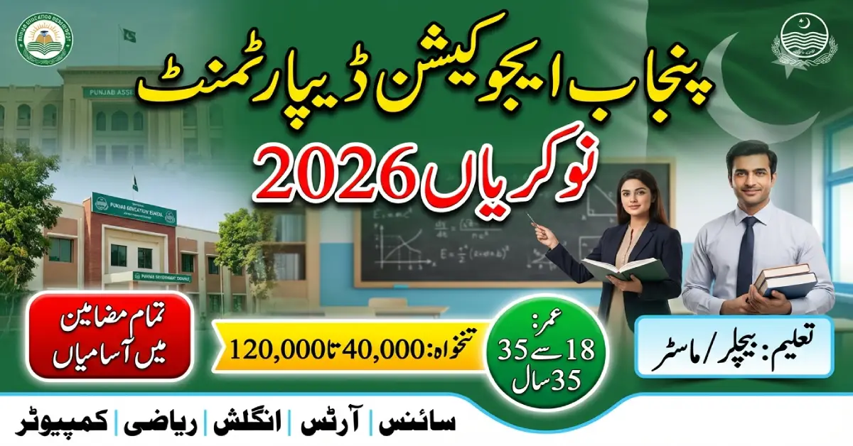 Punjab Education Department New Vacancies 2026