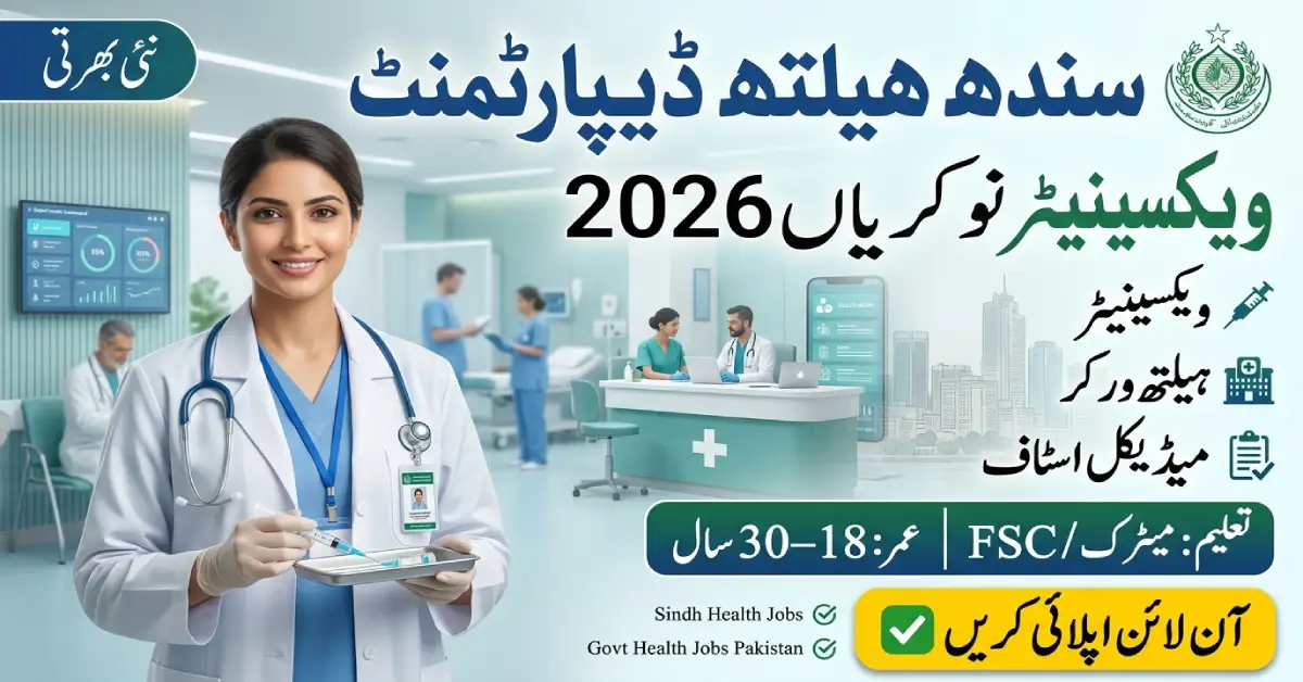 EPI Sindh Vaccinator Jobs 2026