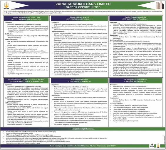 ZTBL Jobs 2026