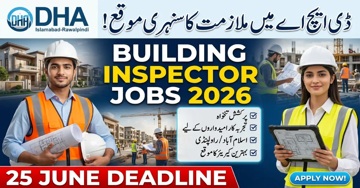 DHA Islamabad Rawalpindi Building Inspector Jobs 2026