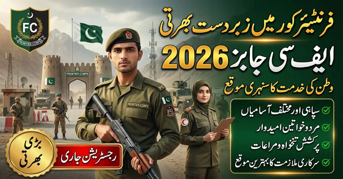 Frontier Corps (FC) Khyber Pakhtunkhwa North Jobs 2026