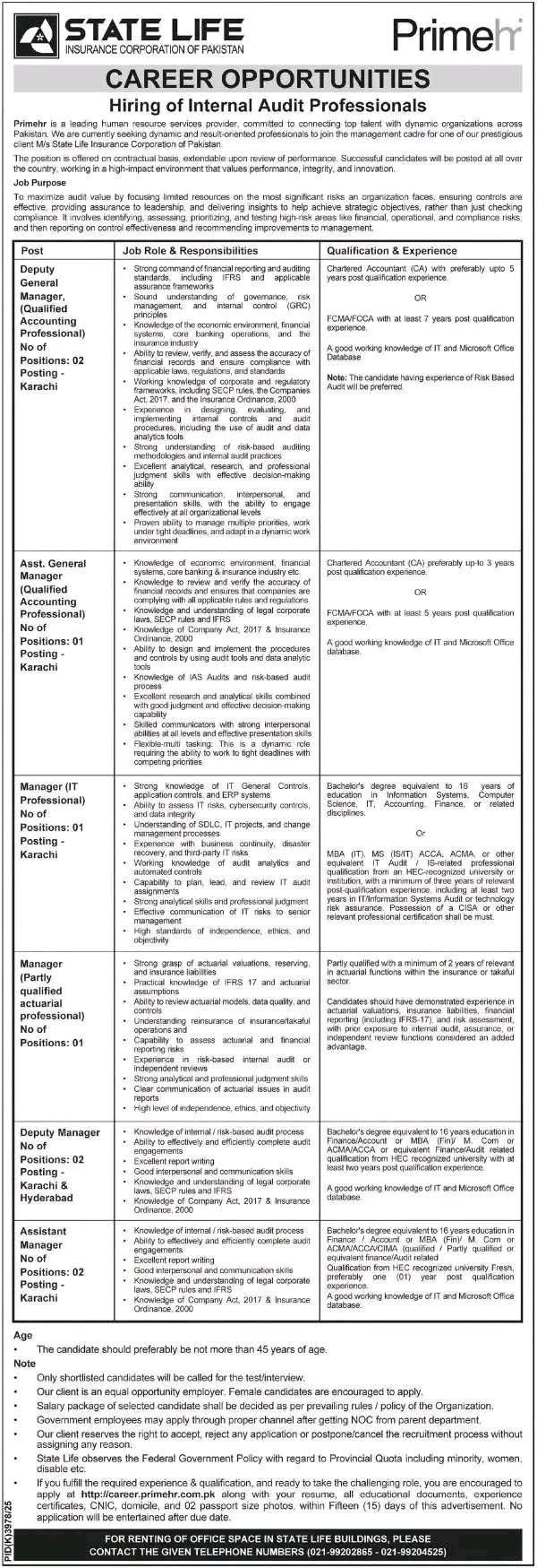 State Life Insurance Jobs 2026