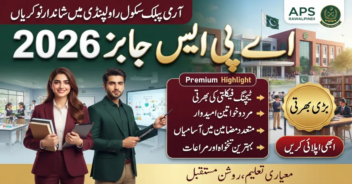 Army Public School Rawalpindi Jobs 2026