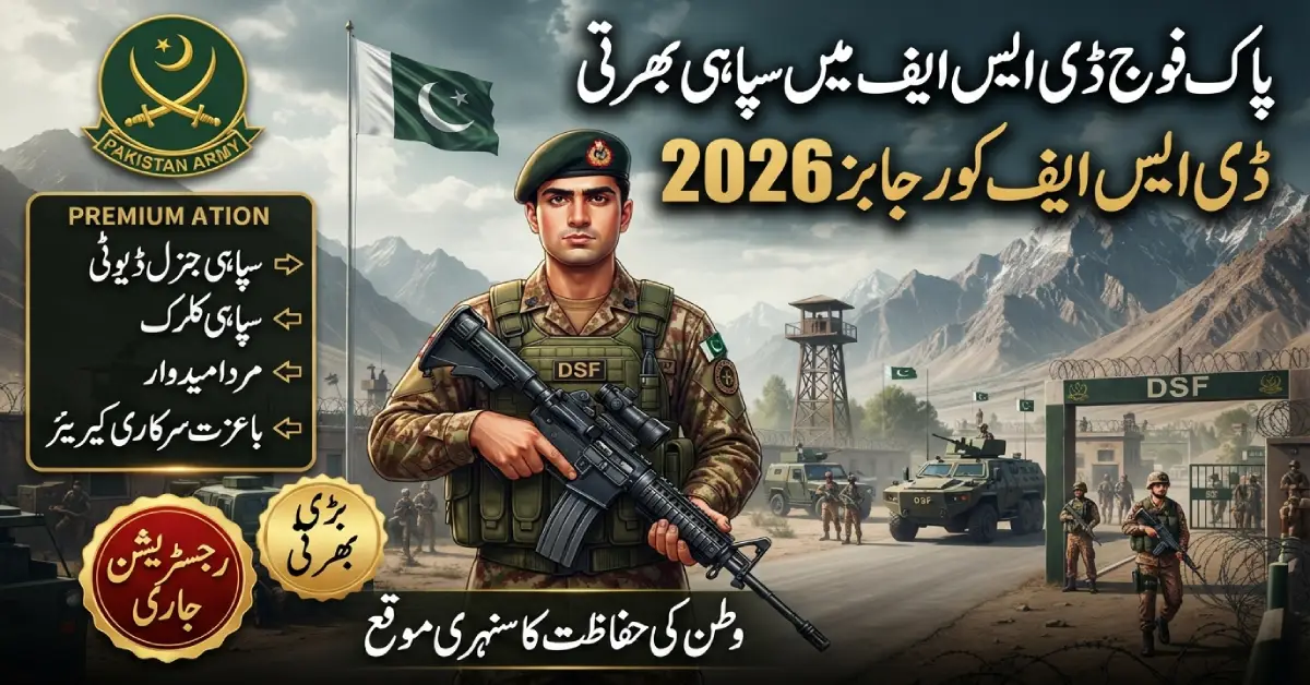 Pakistan Army Soldier (DSF Corps) Jobs 2026