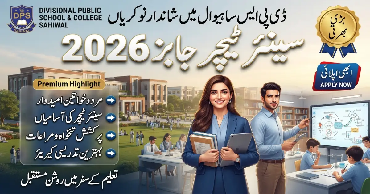 DPS Sahiwal Jobs 2026
