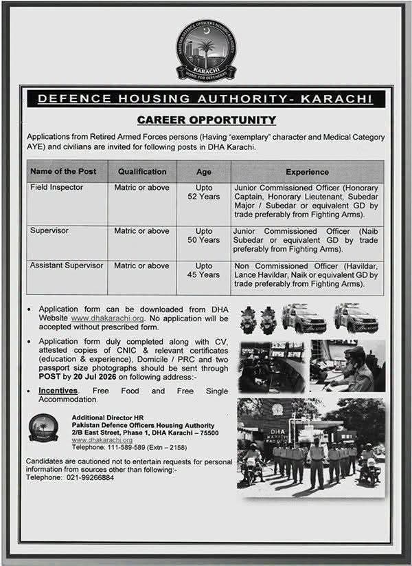 DHA Karachi Jobs 2026
