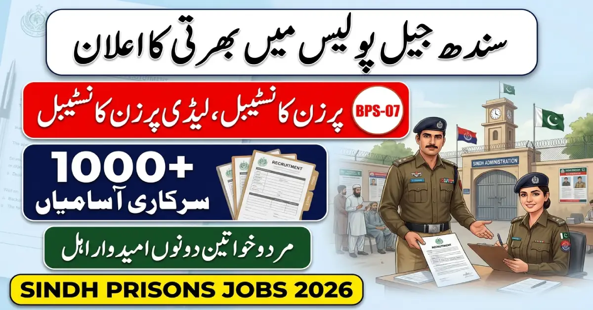 Sindh Prisons Jobs 2026
