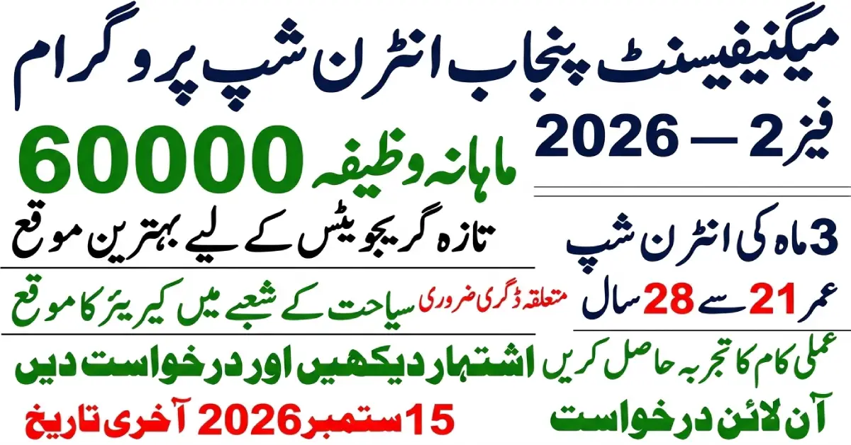 میگنیفیسنٹ پنجاب انٹرن شپ پروگرام 2026