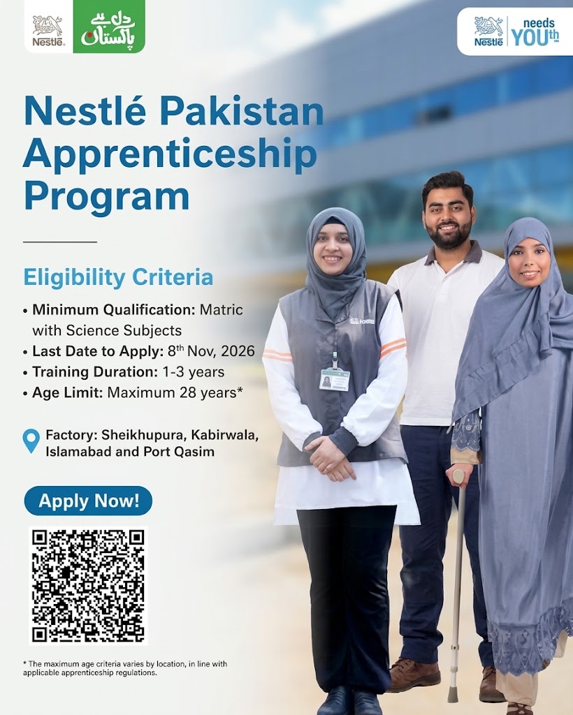 Nestlé Pakistan Apprenticeship Program 2026